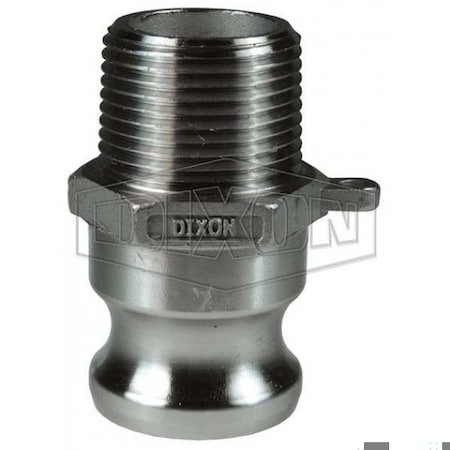 Boss-Lock Type F Cam And Groove Adapter, 1-1/2 In X 1-1/2-11-1/2 Nominal, Male Adapter X MNPT End St